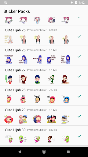 Best Sticker Cute Hijab Islamic - WAStickerApps - Image screenshot of android app
