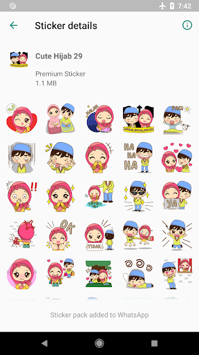 Best Sticker Cute Hijab Islamic - WAStickerApps - Image screenshot of android app