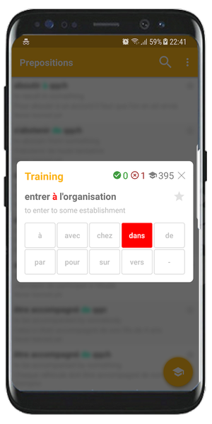French Prepositions - عکس برنامه موبایلی اندروید