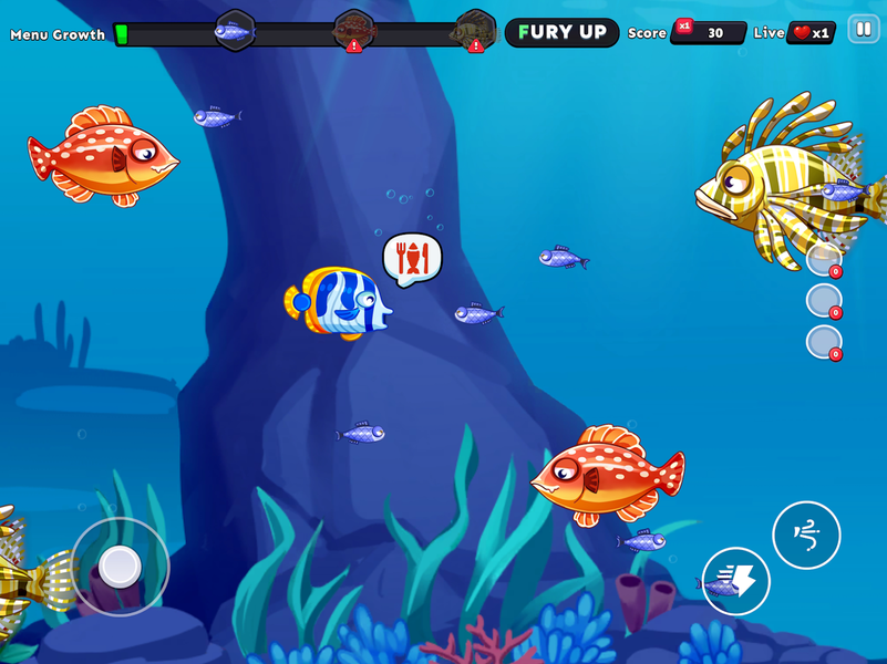Fish Dash: Hungry Shark Frenzy - Gameplay image of android game