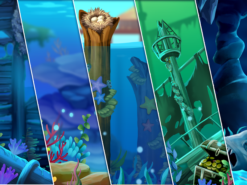 Fish Dash: Hungry Shark Frenzy - Gameplay image of android game