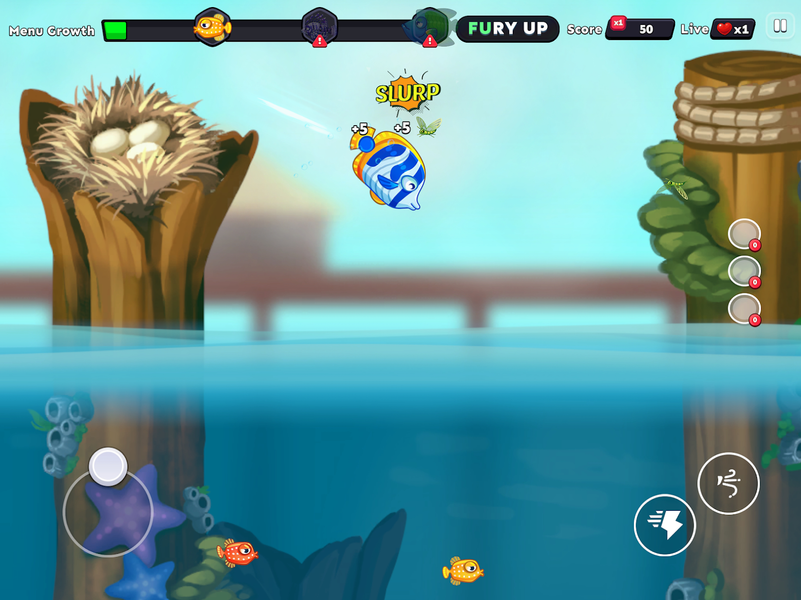 Fish Dash: Hungry Shark Frenzy - Gameplay image of android game