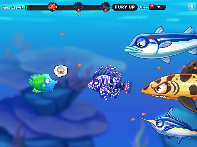 Fish Dash: Hungry Shark Frenzy - Gameplay image of android game