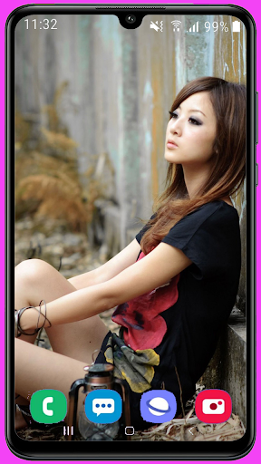 Pretty Girl HD Wallpaper - Image screenshot of android app