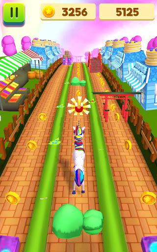 Unicorn Run Pony Running Games - Gameplay image of android game