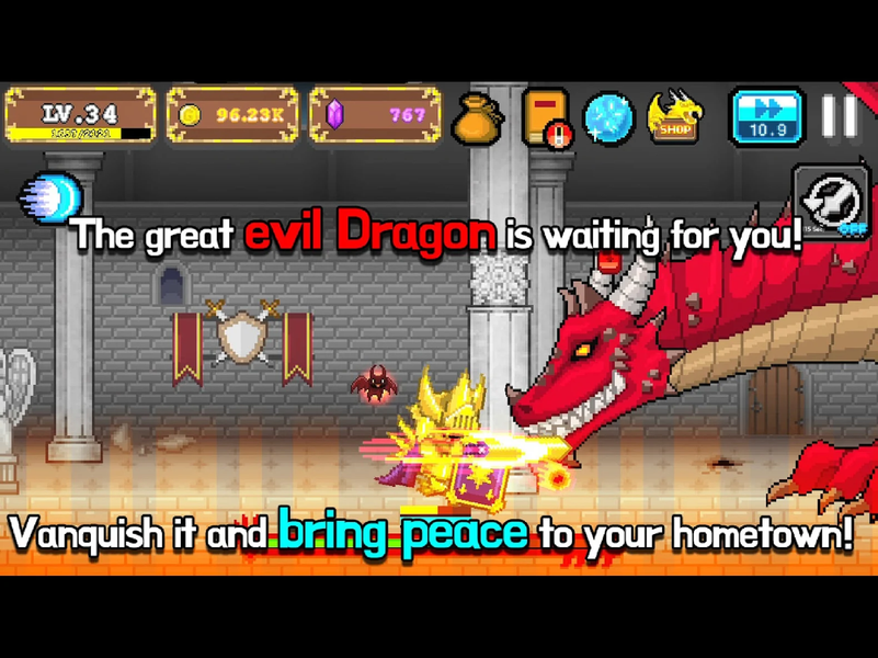 Tap Knight : Dragon's Attack - عکس بازی موبایلی اندروید
