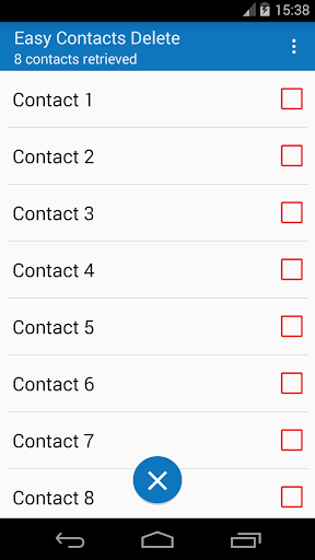 Easy Contacts Delete - عکس برنامه موبایلی اندروید