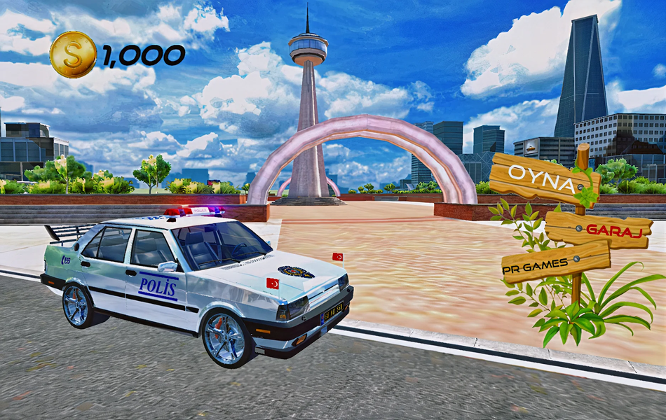 Sahin Police Car Game 2022 - Gameplay image of android game