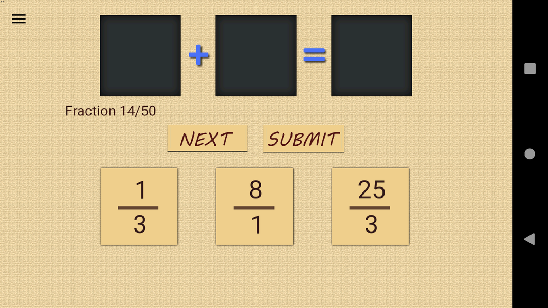 Fraction Fraction - Gameplay image of android game