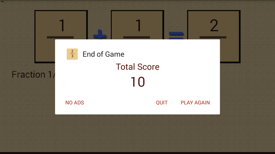 Fraction Fraction - Gameplay image of android game