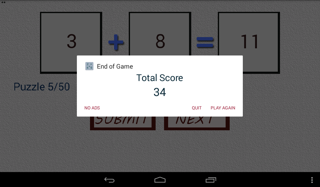 Math Addition and Subtraction - Image screenshot of android app
