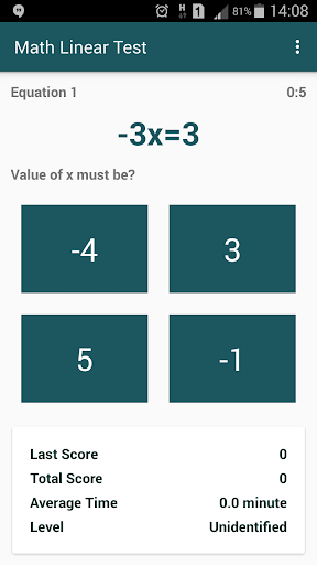 Math Linear Test - عکس برنامه موبایلی اندروید