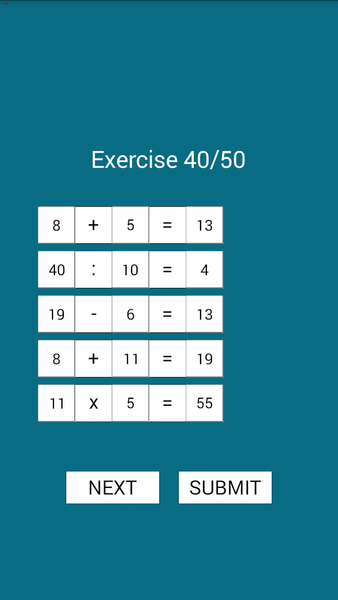 Math Operation Test - Gameplay image of android game