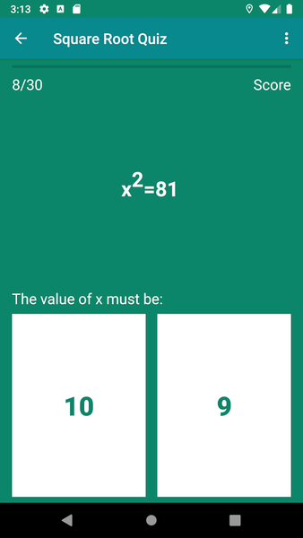 Square Root Quiz - عکس بازی موبایلی اندروید