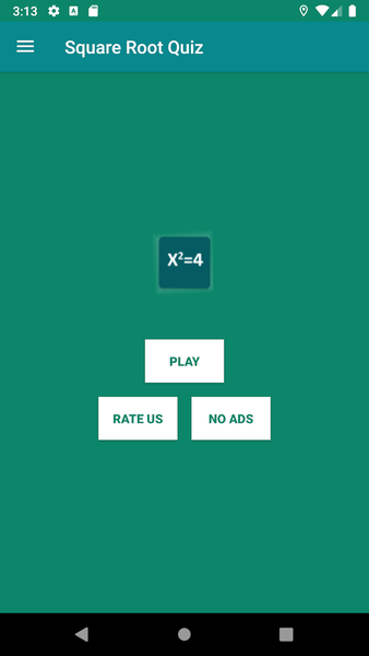 Square Root Quiz - Gameplay image of android game