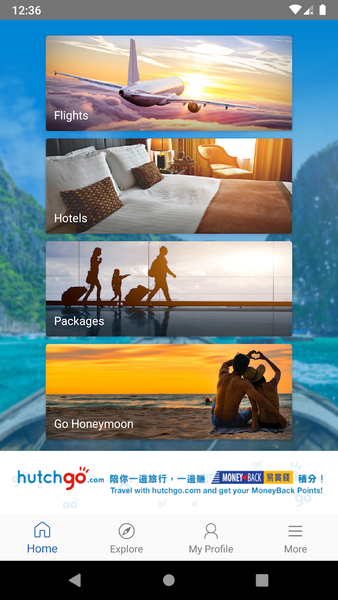 hutchgo.com - Flight,Hotel Boo - Image screenshot of android app