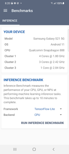 Geekbench ML - Image screenshot of android app