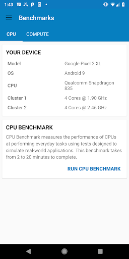 Geekbench 5 - عکس برنامه موبایلی اندروید