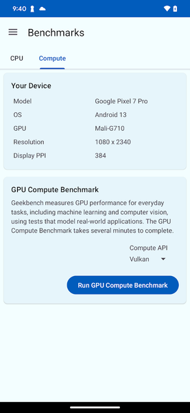 Geekbench ۶ - عکس برنامه موبایلی اندروید