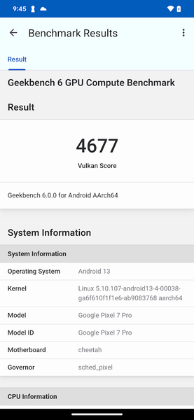 Geekbench ۶ - عکس برنامه موبایلی اندروید