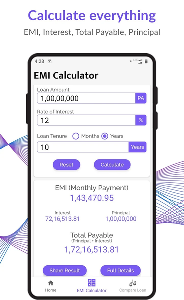 Home Loan EMI Calculator Free - عکس برنامه موبایلی اندروید
