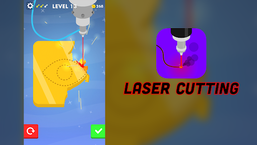 Laser Cutting - Precision Game - Gameplay image of android game