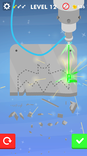 Laser Cutting - Precision Game - Gameplay image of android game