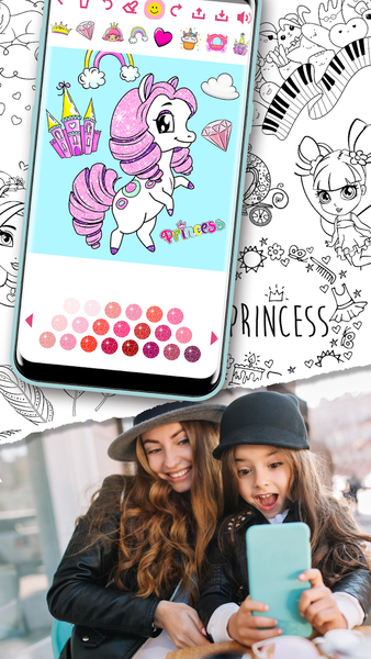 Coloring Princesses - Image screenshot of android app