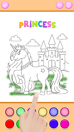 Princess Coloring Book Glitter - Image screenshot of android app