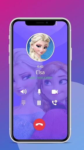 Princess fake video call - Image screenshot of android app