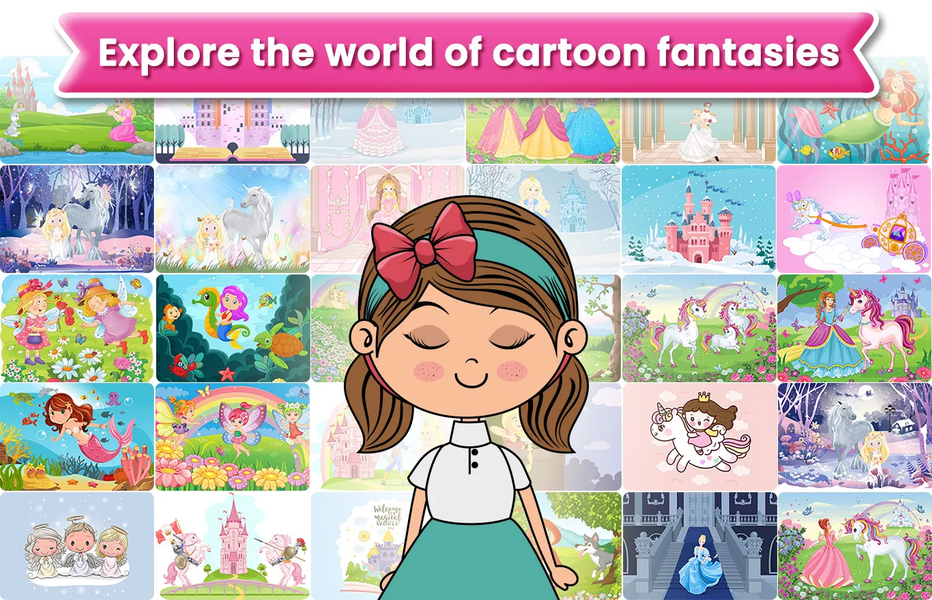 Cute Girl Puzzles - Mini Games - عکس بازی موبایلی اندروید