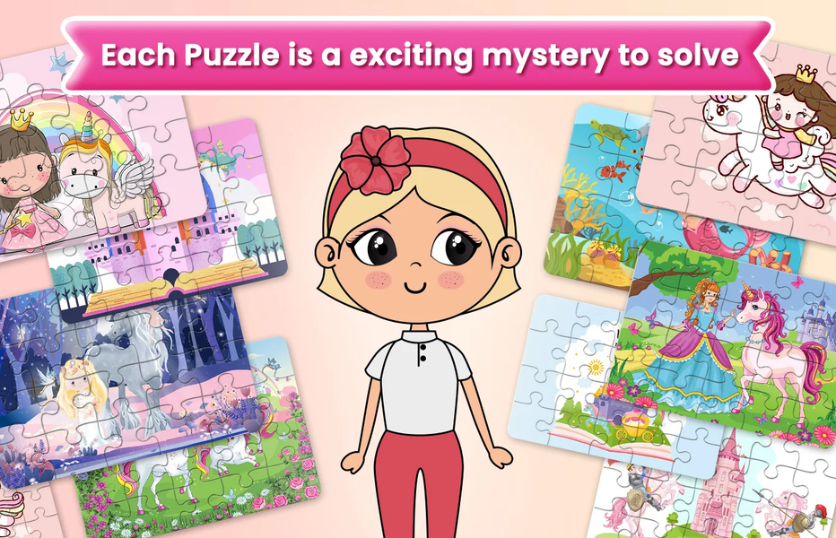 Cute Girl Puzzles - Mini Games - عکس بازی موبایلی اندروید