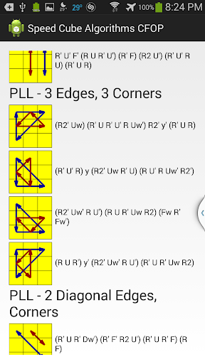 2Look CFOP Cube Solve Diagrams - Gameplay image of android game