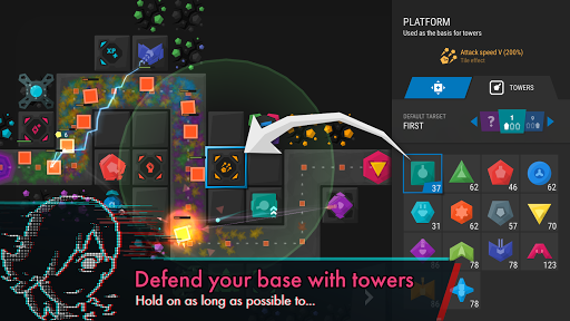 Infinitode 2 - Tower Defense - Gameplay image of android game