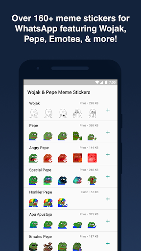 Wojak & Pepe Meme Stickers WAStickerApps - Image screenshot of android app