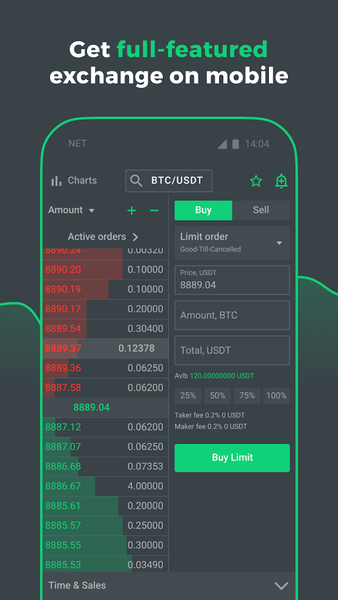 PRO exchange: trade Bitcoin - Image screenshot of android app