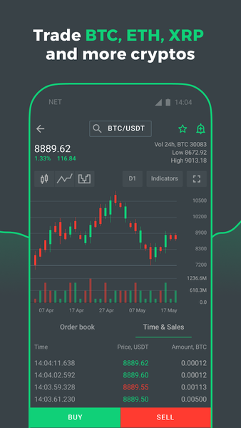 PRO exchange: trade Bitcoin - Image screenshot of android app