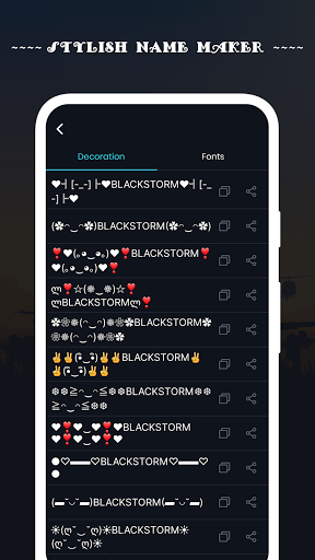 Nickname Generator: Font Style - عکس برنامه موبایلی اندروید