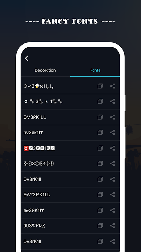 Nickname Generator: Font Style - عکس برنامه موبایلی اندروید
