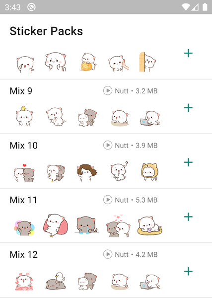 Mochi Cat Animated Stickers - Image screenshot of android app