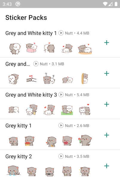 Mochi Cat Animated Stickers - Image screenshot of android app