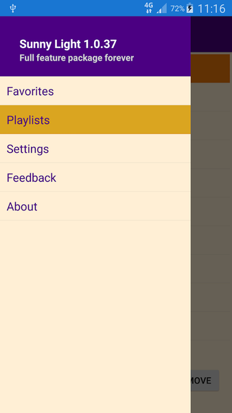 Sunny Light - M۳U & XML Player - عکس برنامه موبایلی اندروید