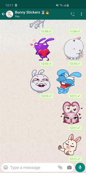 Rabbit Stickers WAStickerApps - Image screenshot of android app