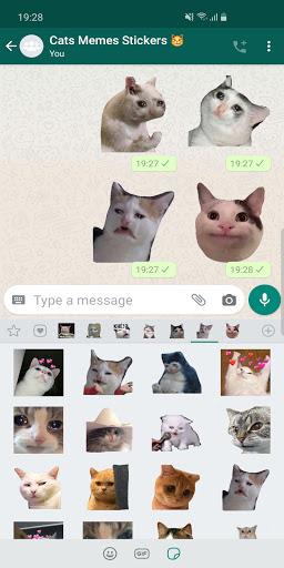 Cat Memes Stickers WASticker - Image screenshot of android app