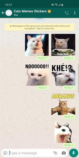 Cat Memes Stickers WASticker - Image screenshot of android app
