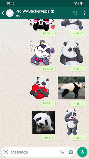 Funny Panda Stickers WASticker - Image screenshot of android app