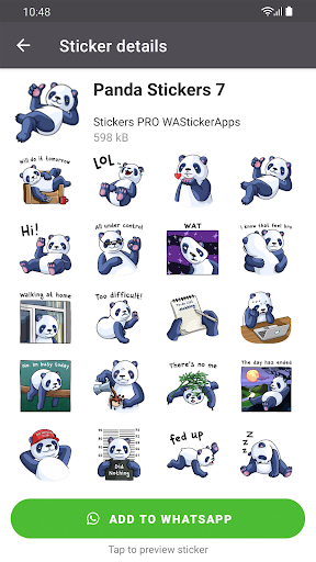 Funny Panda Stickers WASticker - Image screenshot of android app