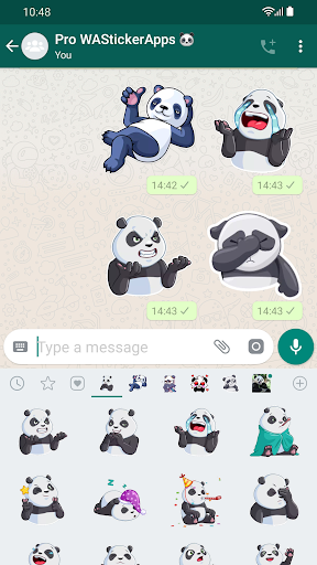 Funny Panda Stickers WASticker - Image screenshot of android app