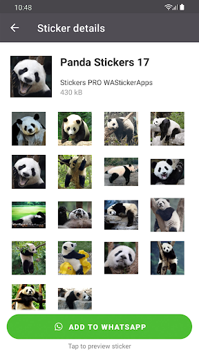 Funny Panda Stickers WASticker - Image screenshot of android app