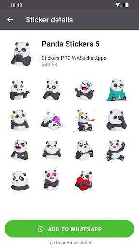 Funny Panda Stickers WASticker - Image screenshot of android app